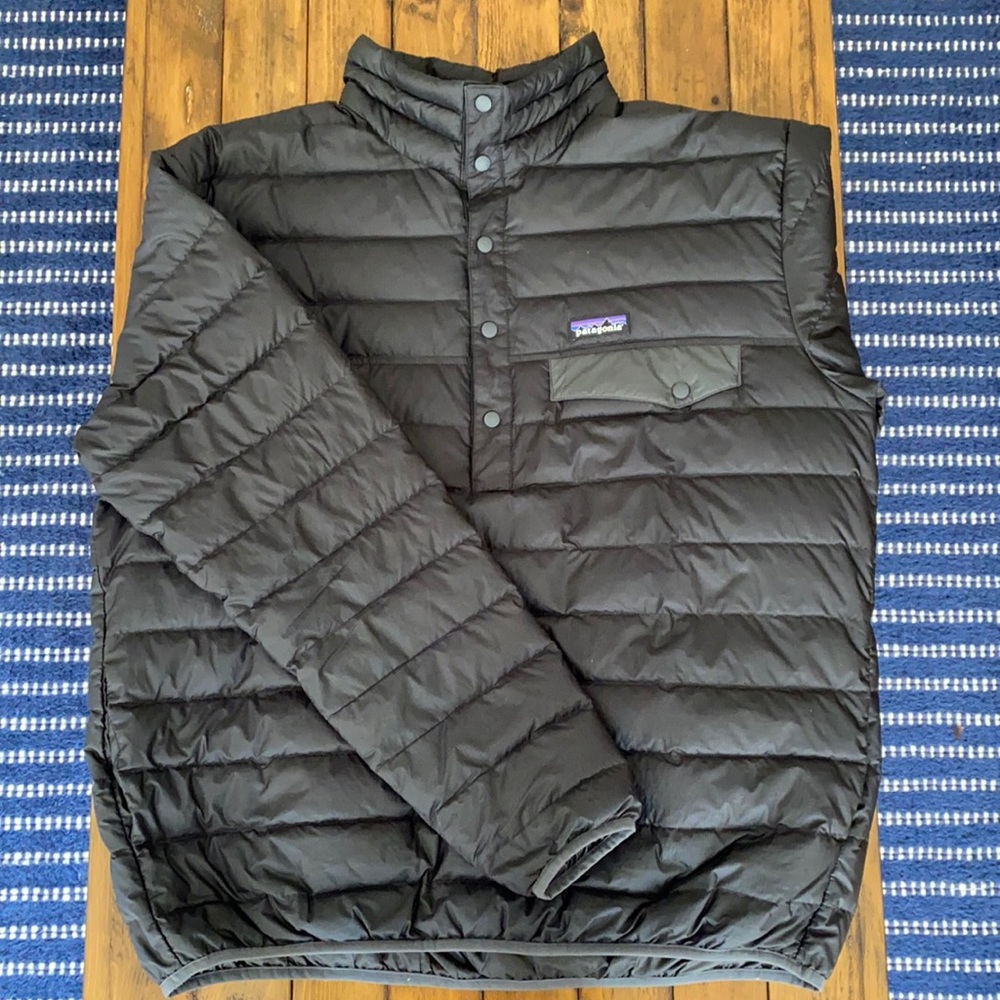 Patagonia Down Snap-T Pullover - Black - Large